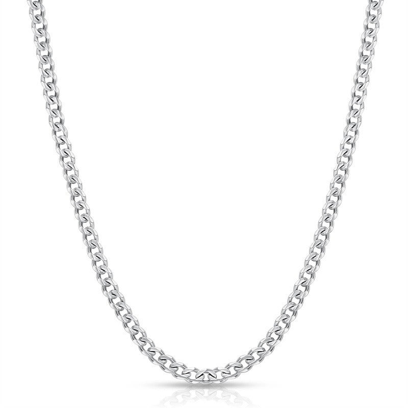 Cuban Link Chain Necklace, Stainless Steel, Gold Tone