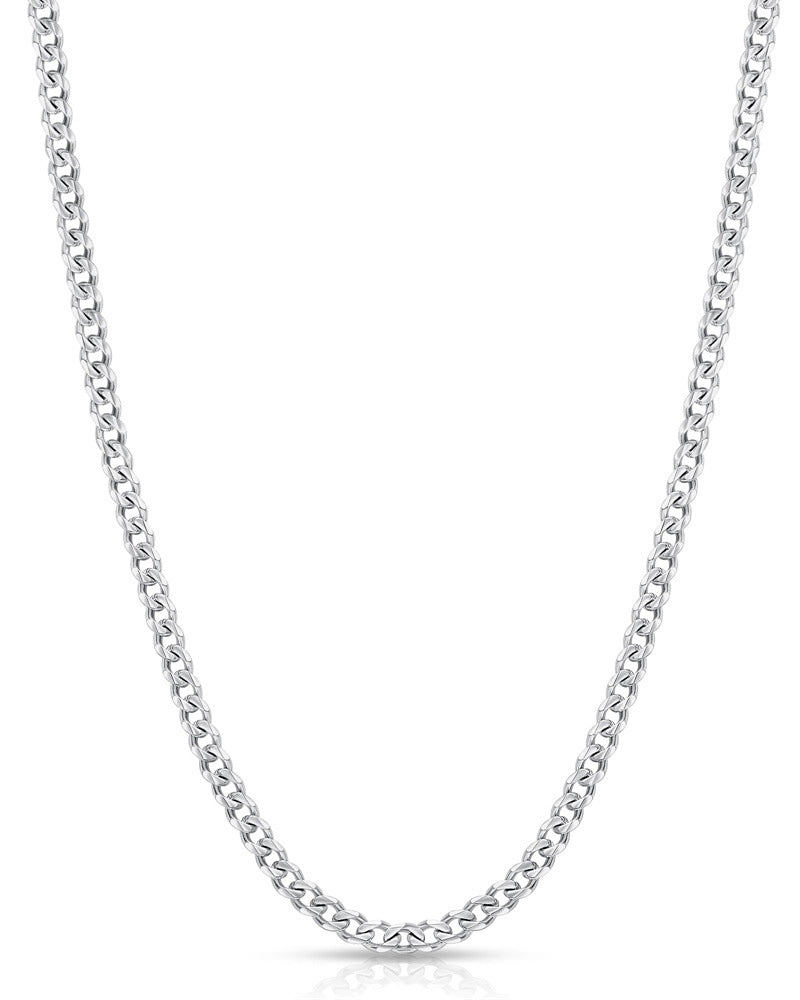 Cuban Link Chain Necklace, Stainless Steel, Gold Tone